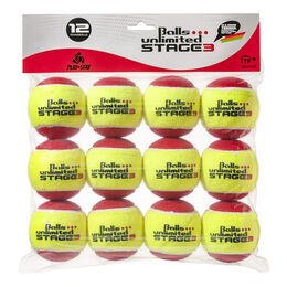 Balles De Tennis Balls Unlimited Stage 3 rot - 12er Beutel